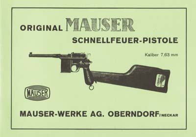 Original Mauser-Schnellfeuerpistole, Kal. 7,63 mm