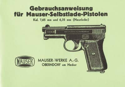 Mauser-Selbstladepistole, Kal. 7,65 mm / 6,35 mm (Neunlader)