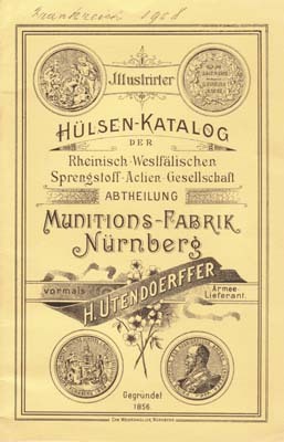 Illustrierter Hülsenkatalog, Munitionsfabrik Nürnberg