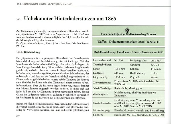 Österreichische Jägerwaffen 1767-1867  -  Windbüchse, Jägerstutzen, Jägerkarabiner, Kammerbüchsen